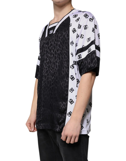 Dolce & Gabbana Black White Logo Men Short Sleeves T-shirt by Dolce & Gabbana