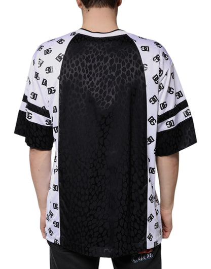 Dolce & Gabbana Black White Logo Men Short Sleeves T-shirt by Dolce & Gabbana