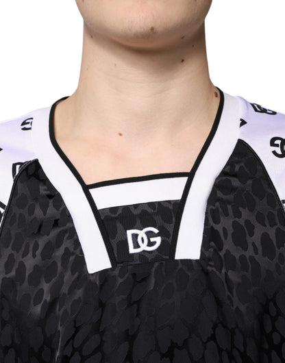 Dolce & Gabbana Black White Logo Men Short Sleeves T-shirt by Dolce & Gabbana