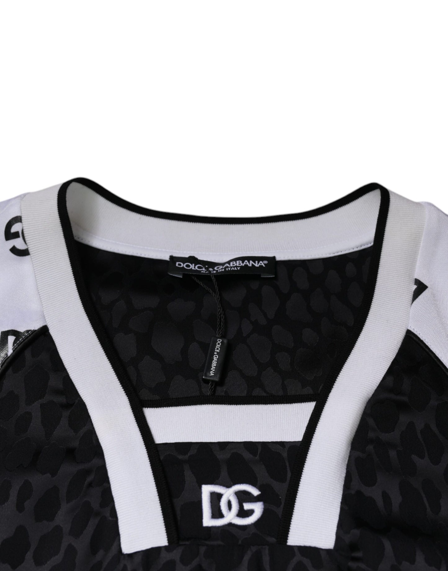 Dolce & Gabbana Black White Logo Men Short Sleeves T-shirt by Dolce & Gabbana