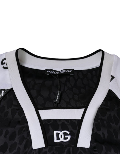 Dolce & Gabbana Black White Logo Men Short Sleeves T-shirt by Dolce & Gabbana