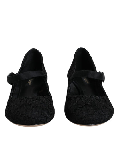 Escarpins à lacets noirs Mary Jane Taormina de Dolce &amp; Gabbana