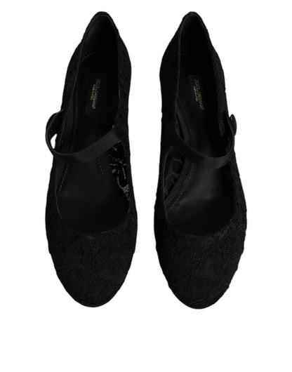 Escarpins à lacets noirs Mary Jane Taormina de Dolce &amp; Gabbana