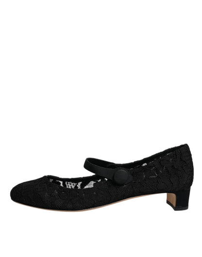 Escarpins à lacets noirs Mary Jane Taormina de Dolce &amp; Gabbana
