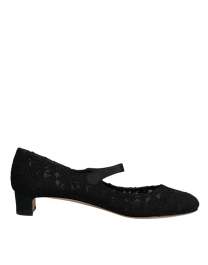 Escarpins à lacets noirs Mary Jane Taormina de Dolce &amp; Gabbana