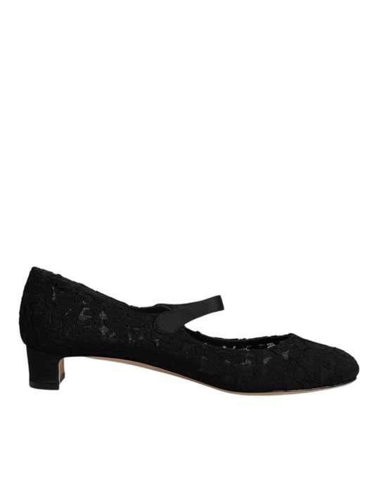 Escarpins à lacets noirs Mary Jane Taormina de Dolce &amp; Gabbana