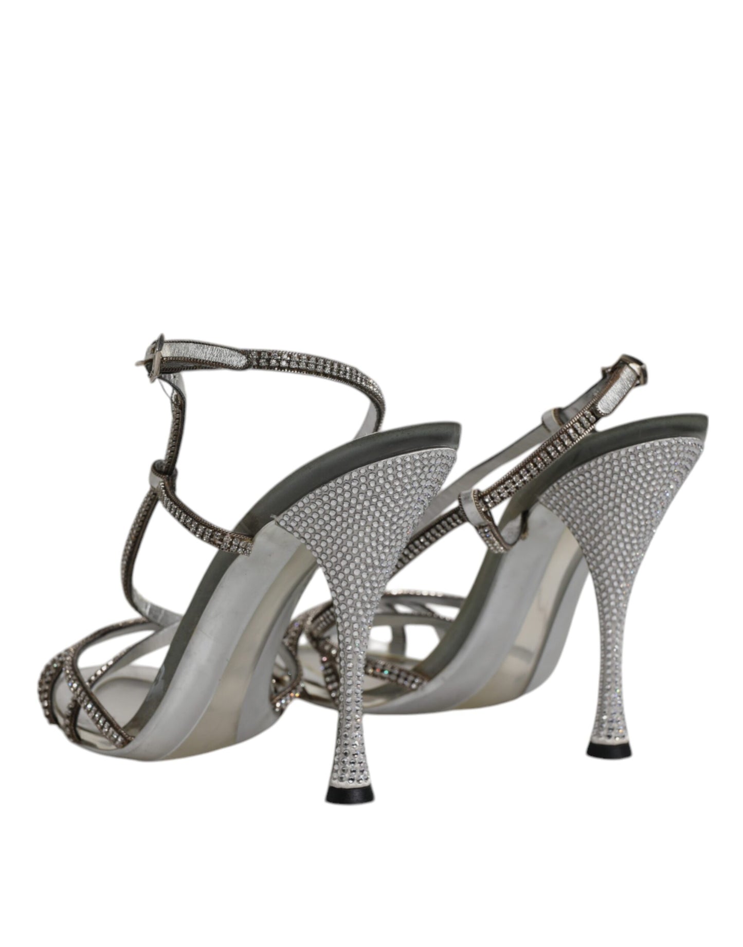 Dolce & Gabbana Silver Crystal Slingback KEIRA Sandals Shoes by Dolce & Gabbana