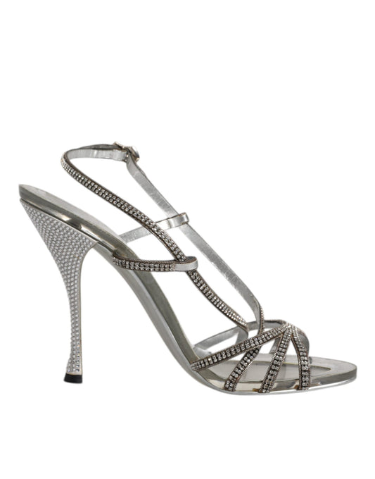 Dolce & Gabbana Silver Crystal Slingback KEIRA Sandals Shoes by Dolce & Gabbana