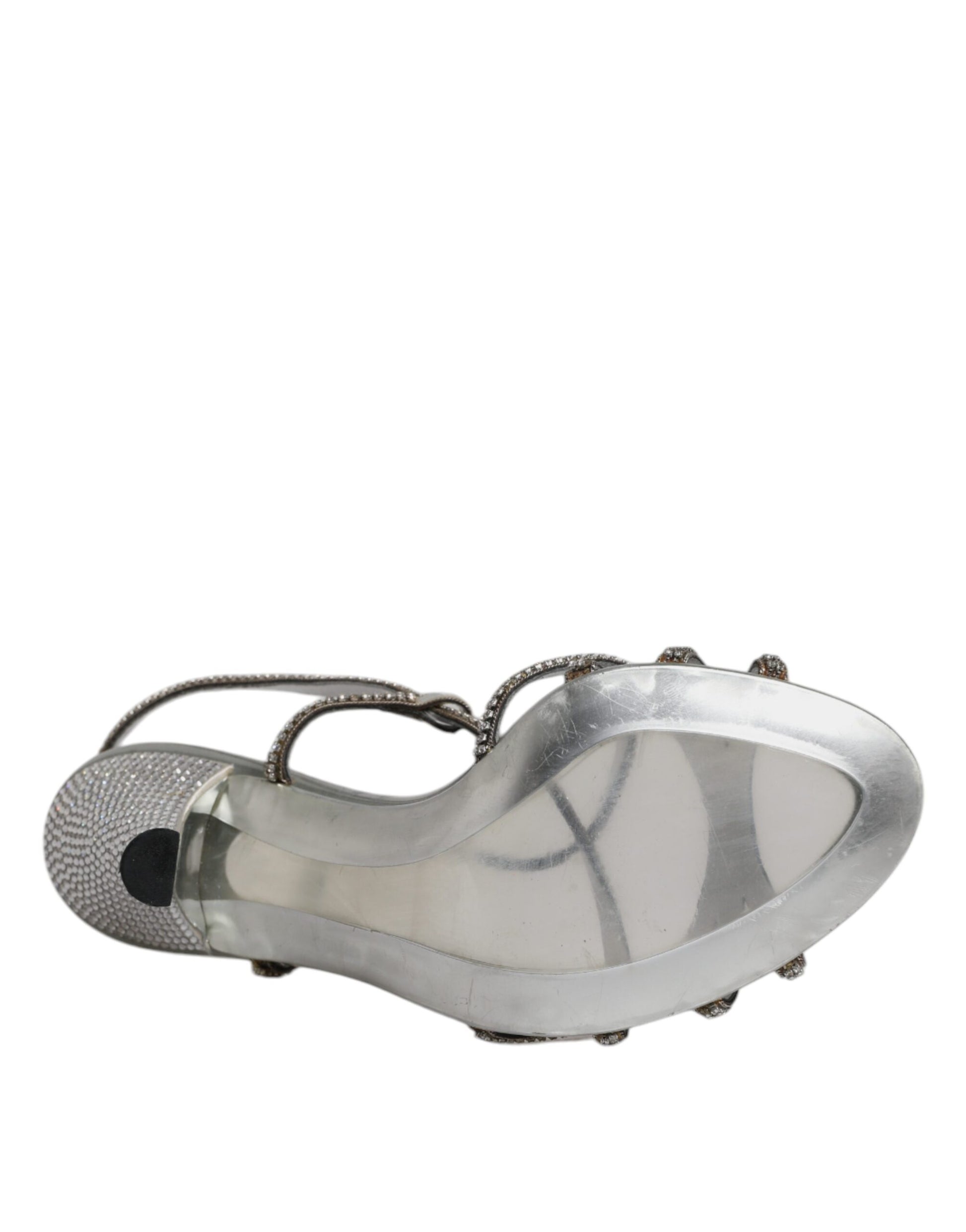 Dolce & Gabbana Silver Crystal Slingback KEIRA Sandals Shoes by Dolce & Gabbana