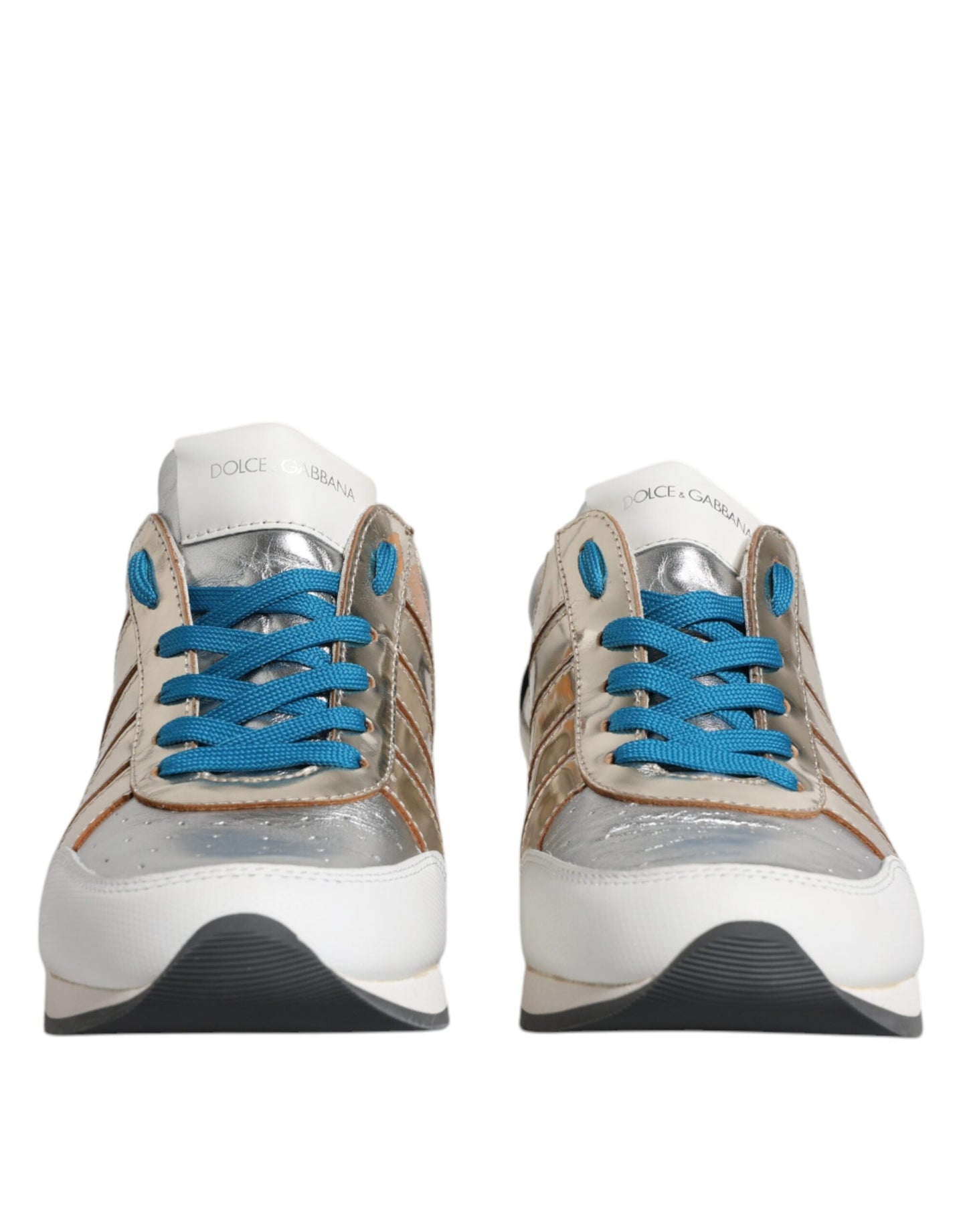 Dolce & Gabbana Multicolor Leather Low Top Sneakers Shoes by Dolce & Gabbana