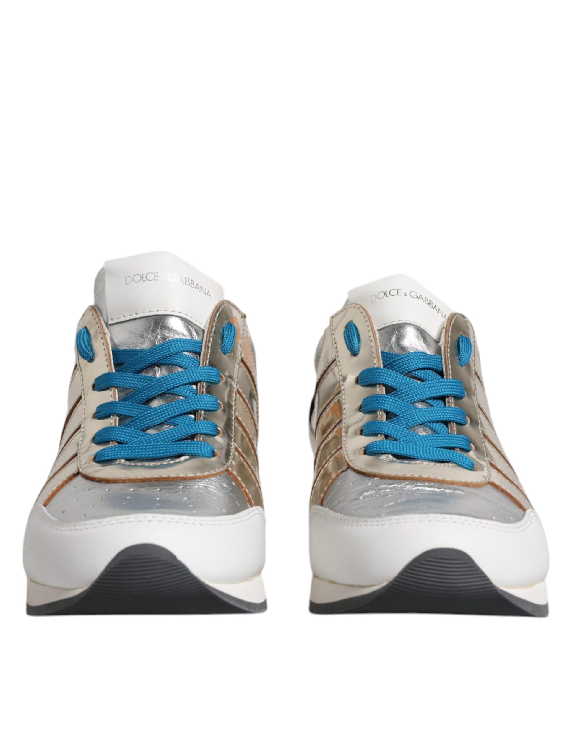 Dolce & Gabbana Multicolor Leather Low Top Sneakers Shoes by Dolce & Gabbana