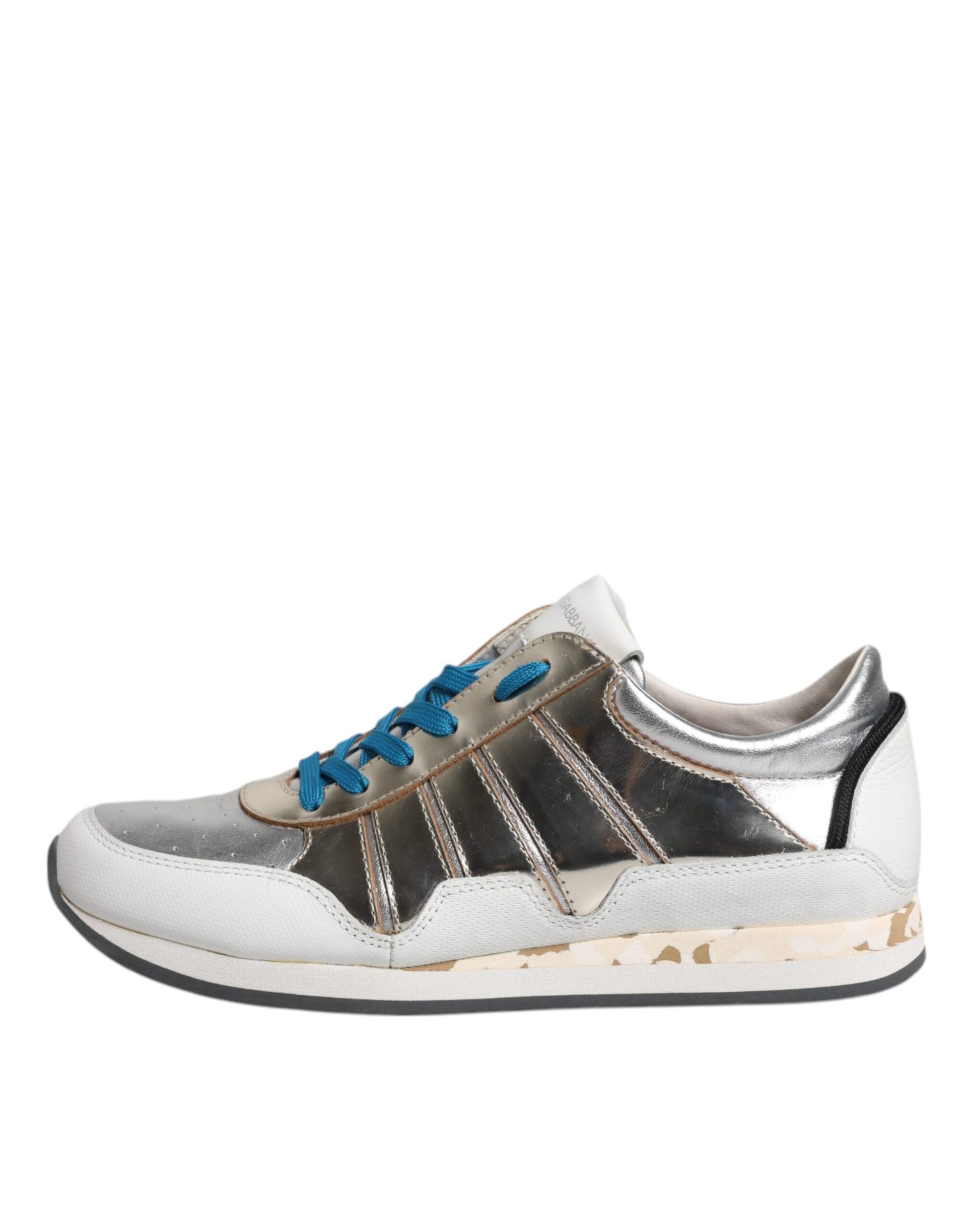 Dolce & Gabbana Multicolor Leather Low Top Sneakers Shoes by Dolce & Gabbana