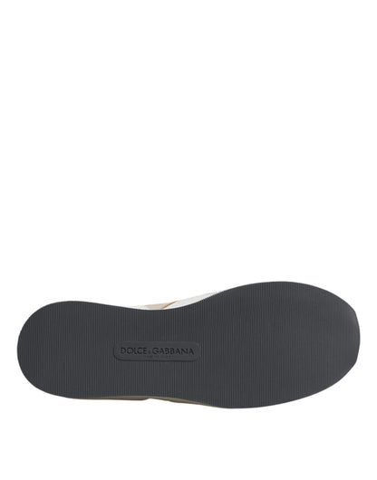 Dolce & Gabbana Multicolor Leather Low Top Sneakers Shoes by Dolce & Gabbana