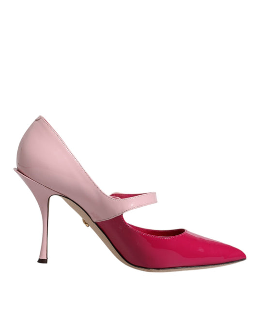 Escarpins Mary Jane en cuir rose bicolore Dolce &amp; Gabbana