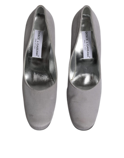 Escarpins à talons hauts en cuir suédé gris Dolce &amp; Gabbana