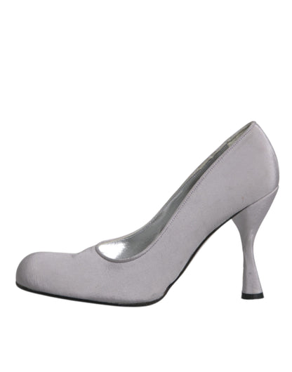 Escarpins à talons hauts en cuir suédé gris Dolce &amp; Gabbana
