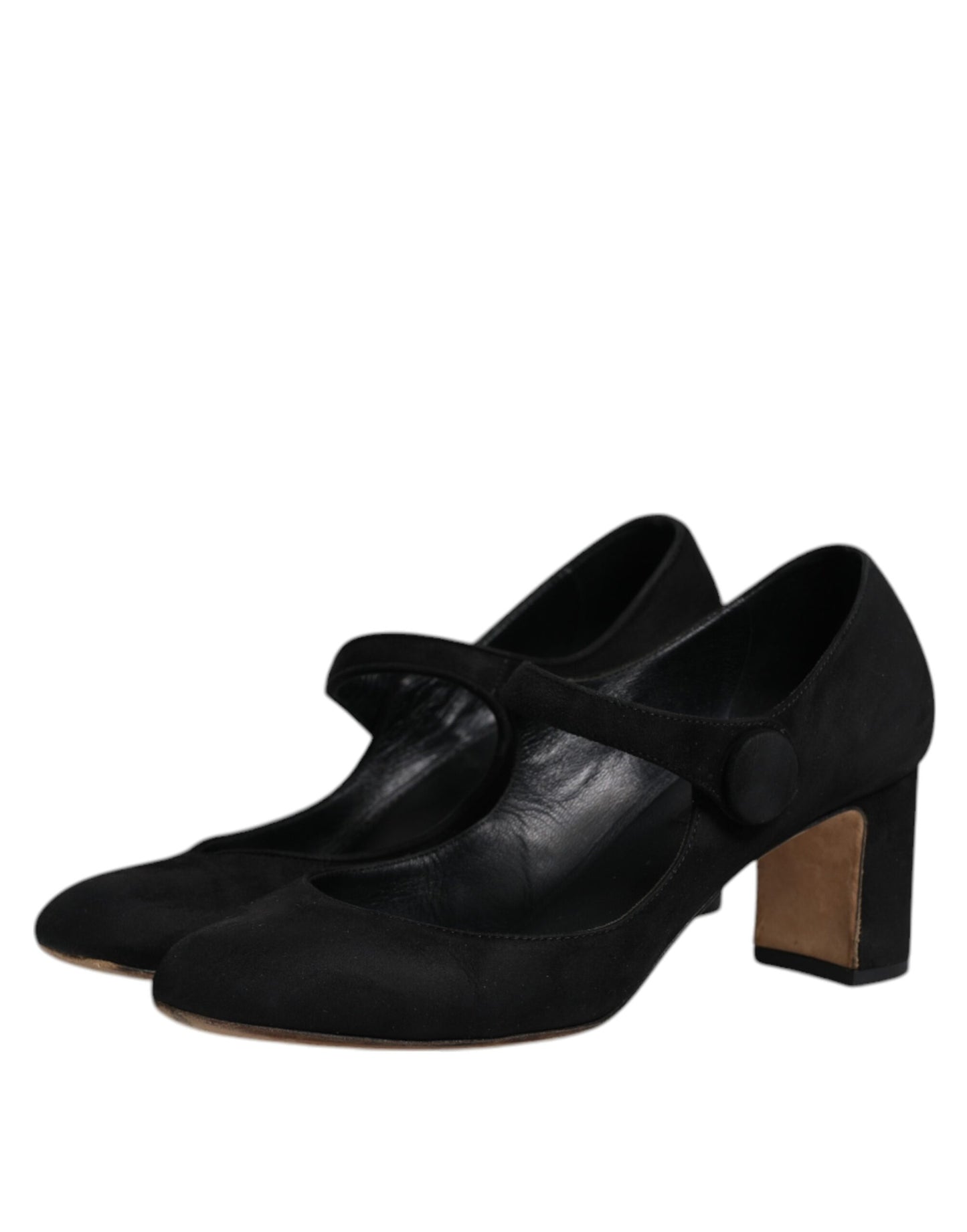 Escarpins à talons en daim noir Dolce &amp; Gabbana KEIRA