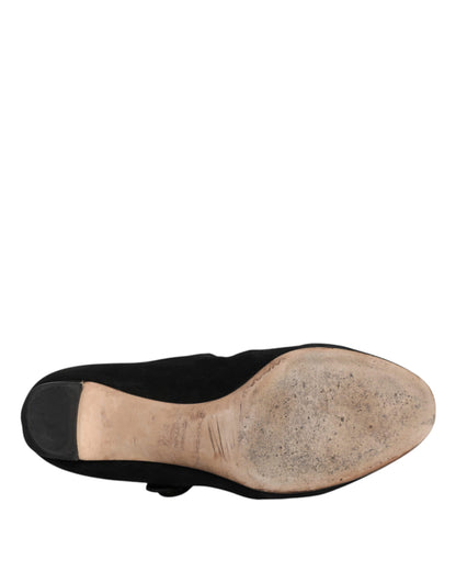 Escarpins à talons en daim noir Dolce &amp; Gabbana KEIRA