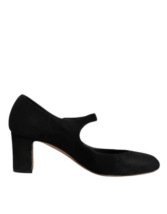 Escarpins à talons en daim noir Dolce &amp; Gabbana KEIRA