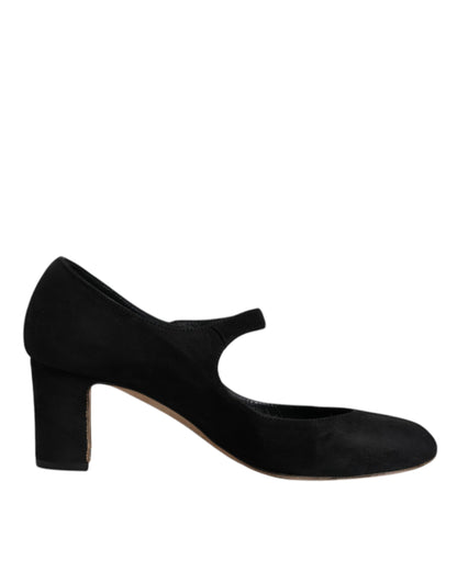 Escarpins à talons en daim noir Dolce &amp; Gabbana KEIRA