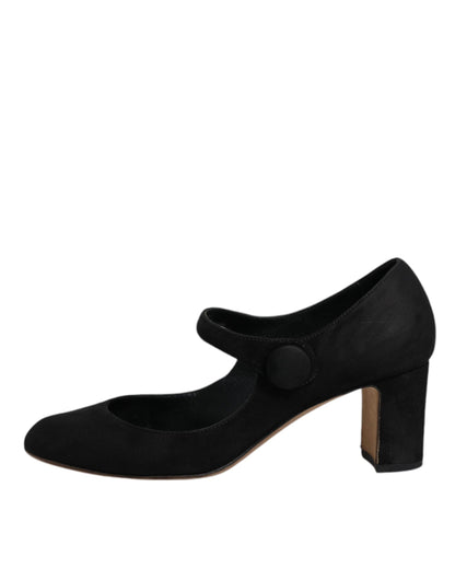 Escarpins à talons en daim noir Dolce &amp; Gabbana KEIRA