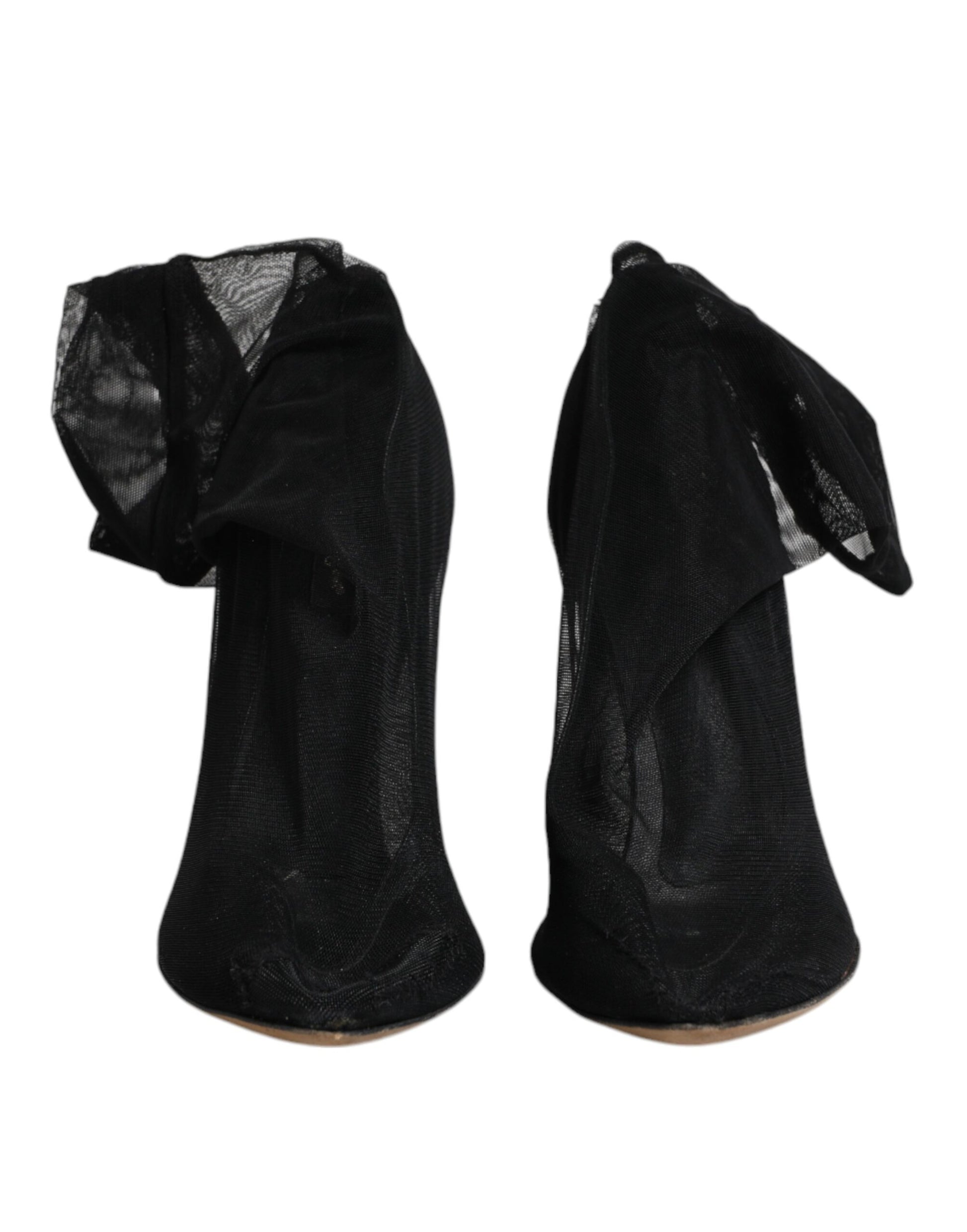 Dolce & Gabbana Black Nylon Stretch Mesh Sock Boots Shoes by Dolce & Gabbana