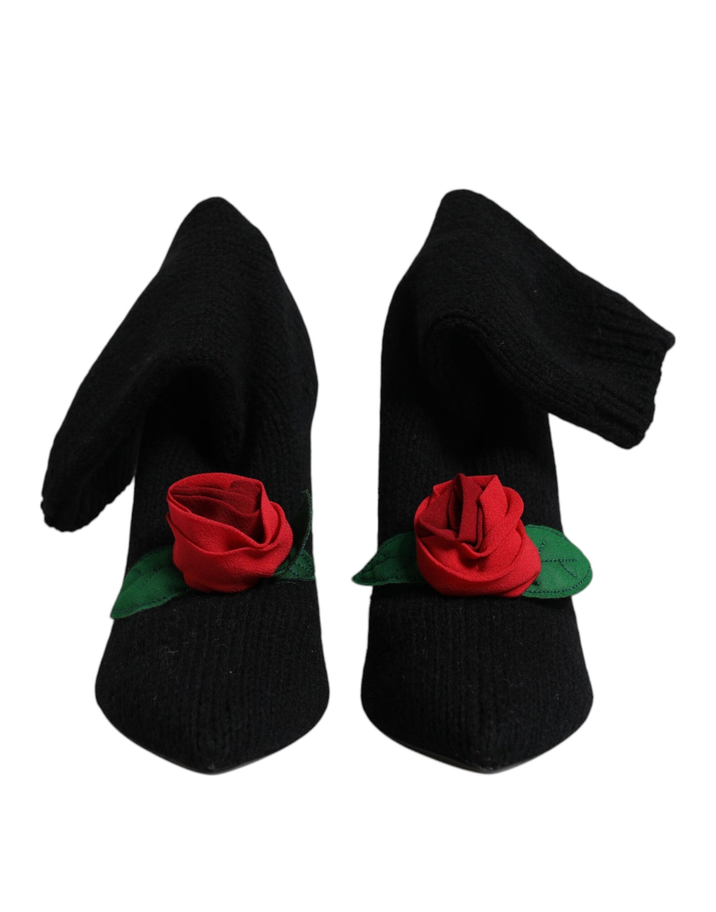 Dolce & Gabbana Black Stiletto Heels Mid Calf Boots Shoes by Dolce & Gabbana