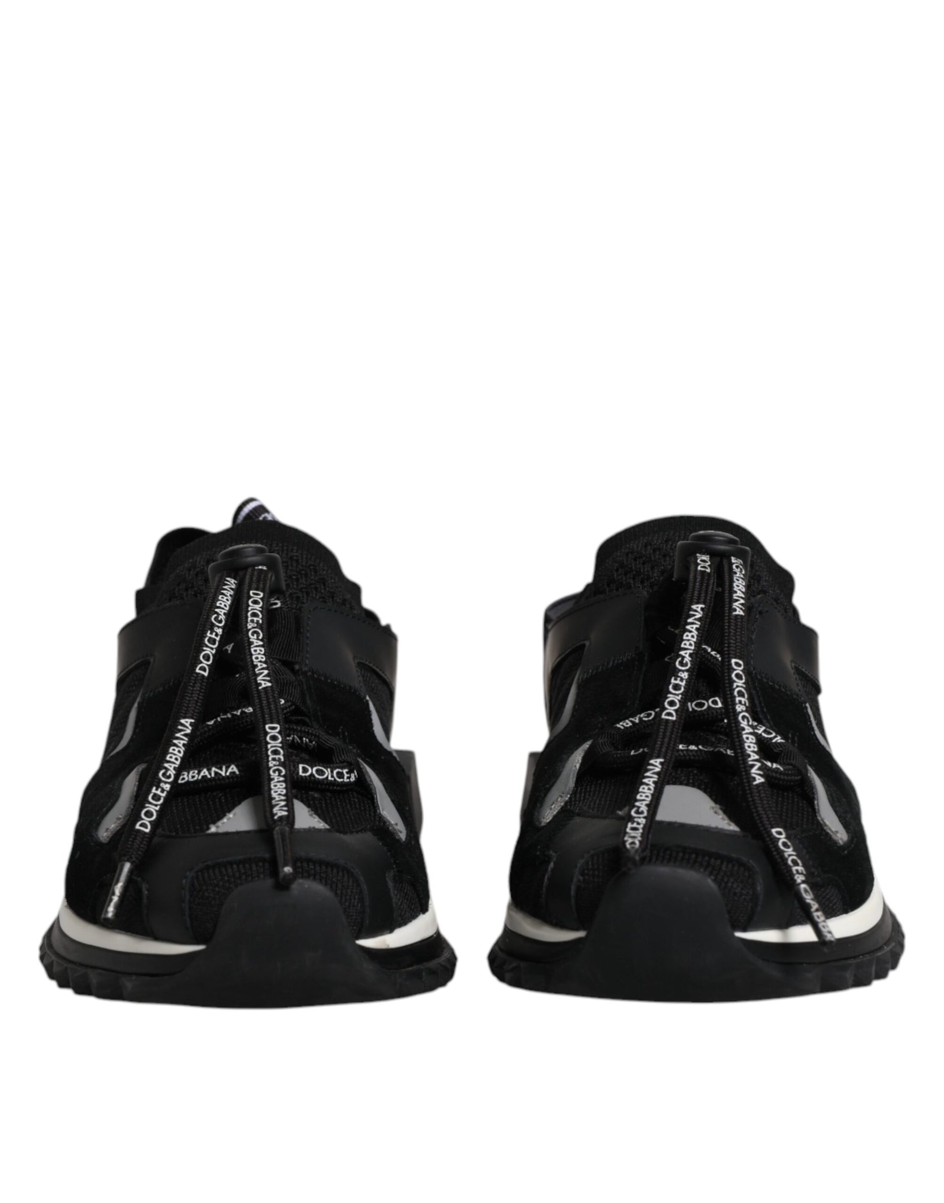 Dolce & Gabbana Black White Logo Sorrento Sneakers Shoes by Dolce & Gabbana