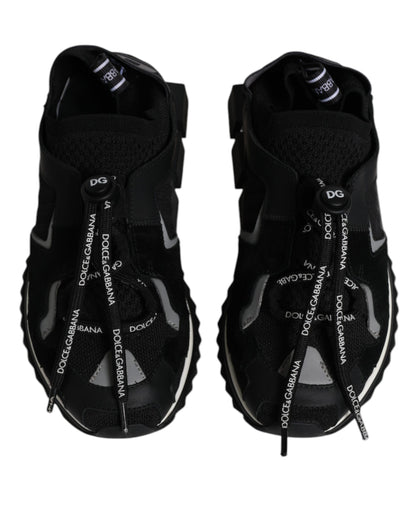 Dolce & Gabbana Black White Logo Sorrento Sneakers Shoes by Dolce & Gabbana