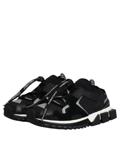 Dolce & Gabbana Black White Logo Sorrento Sneakers Shoes by Dolce & Gabbana