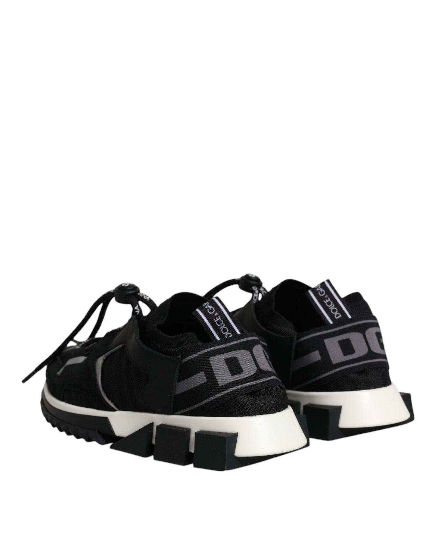 Dolce & Gabbana Black White Logo Sorrento Sneakers Shoes by Dolce & Gabbana