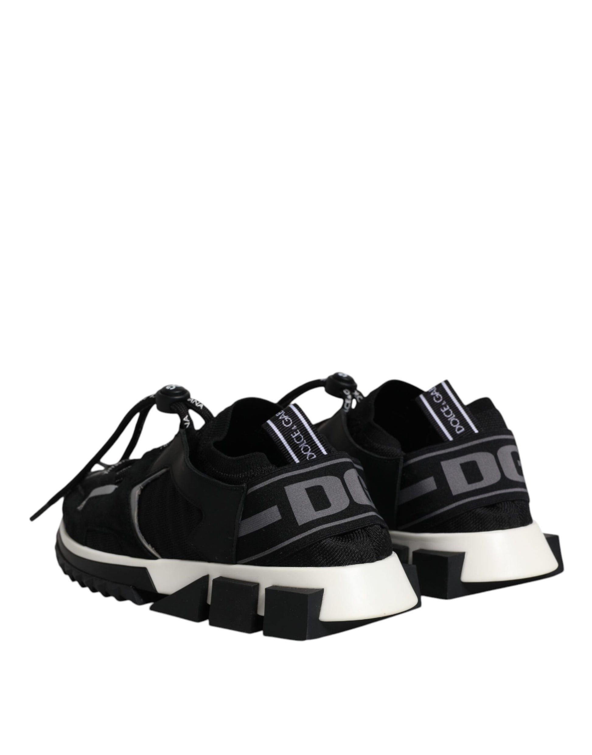 Dolce & Gabbana Black White Logo Sorrento Sneakers Shoes by Dolce & Gabbana