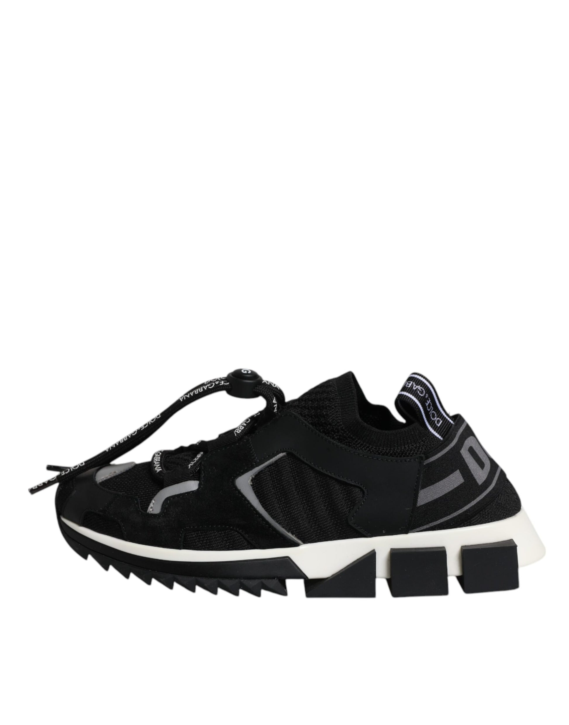 Dolce & Gabbana Black White Logo Sorrento Sneakers Shoes by Dolce & Gabbana