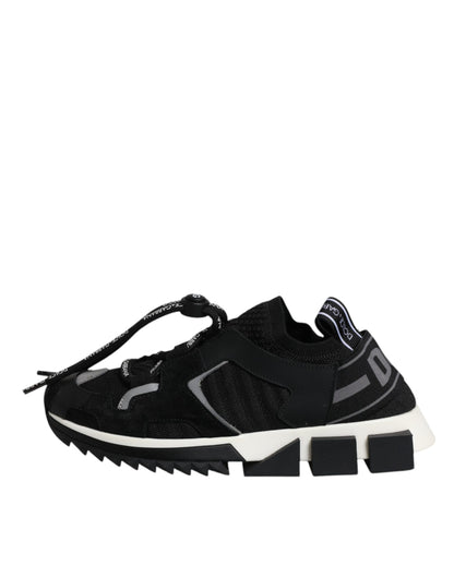 Dolce & Gabbana Black White Logo Sorrento Sneakers Shoes by Dolce & Gabbana