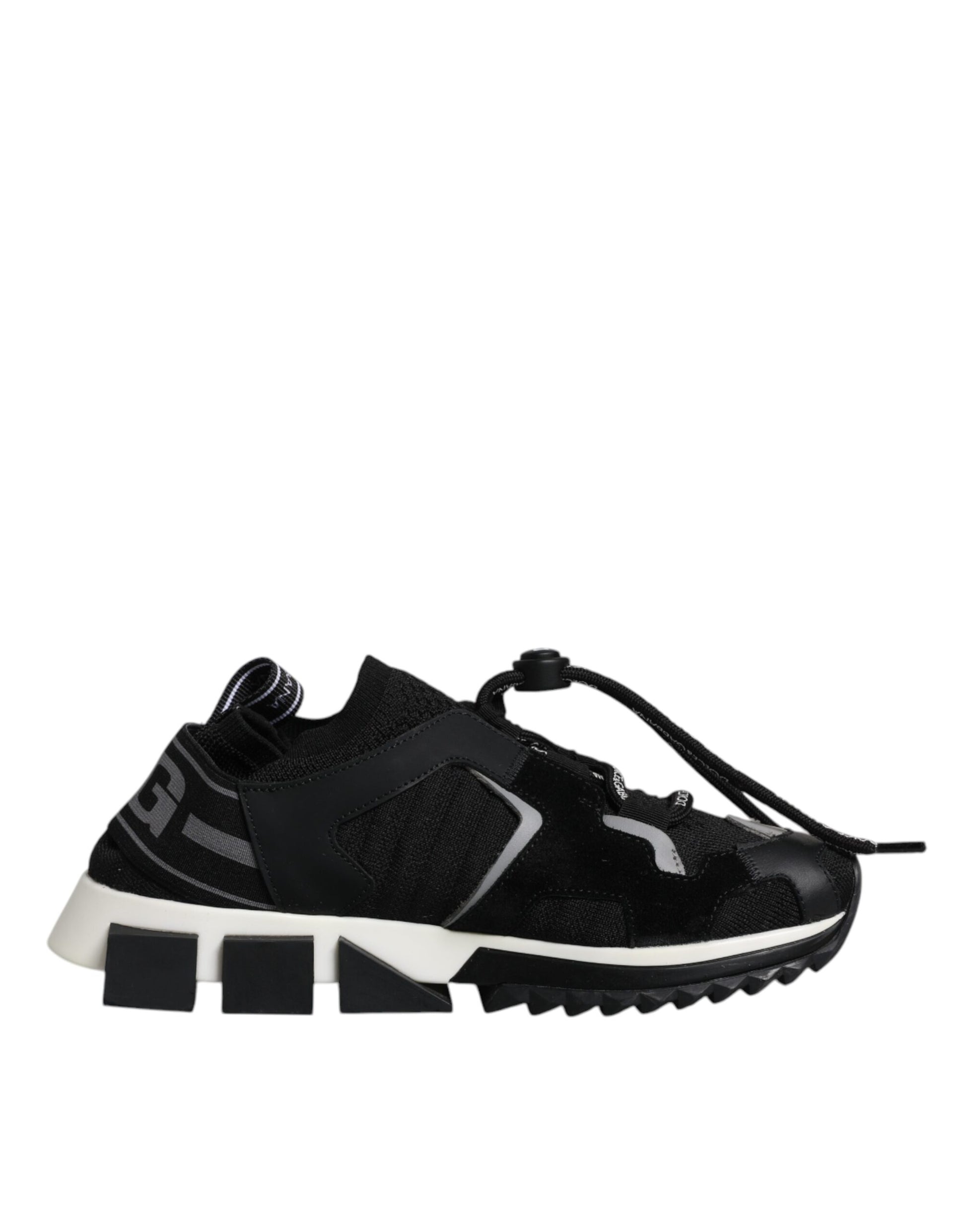 Dolce & Gabbana Black White Logo Sorrento Sneakers Shoes by Dolce & Gabbana