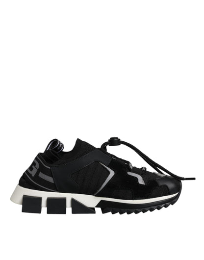 Dolce & Gabbana Black White Logo Sorrento Sneakers Shoes by Dolce & Gabbana