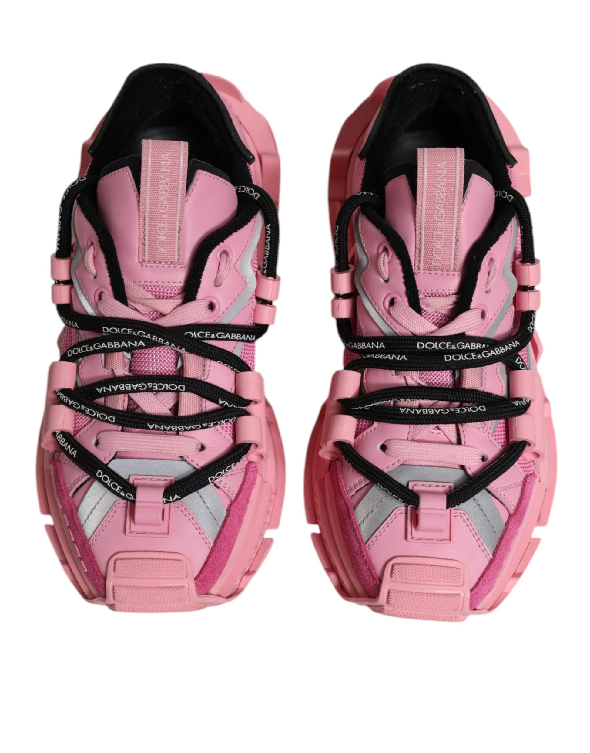 Dolce & Gabbana Pink Low Top Space Women Sneakers Shoes by Dolce & Gabbana