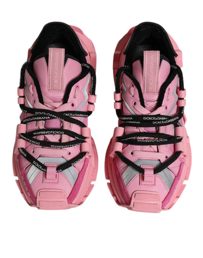 Dolce & Gabbana Pink Low Top Space Women Sneakers Shoes by Dolce & Gabbana