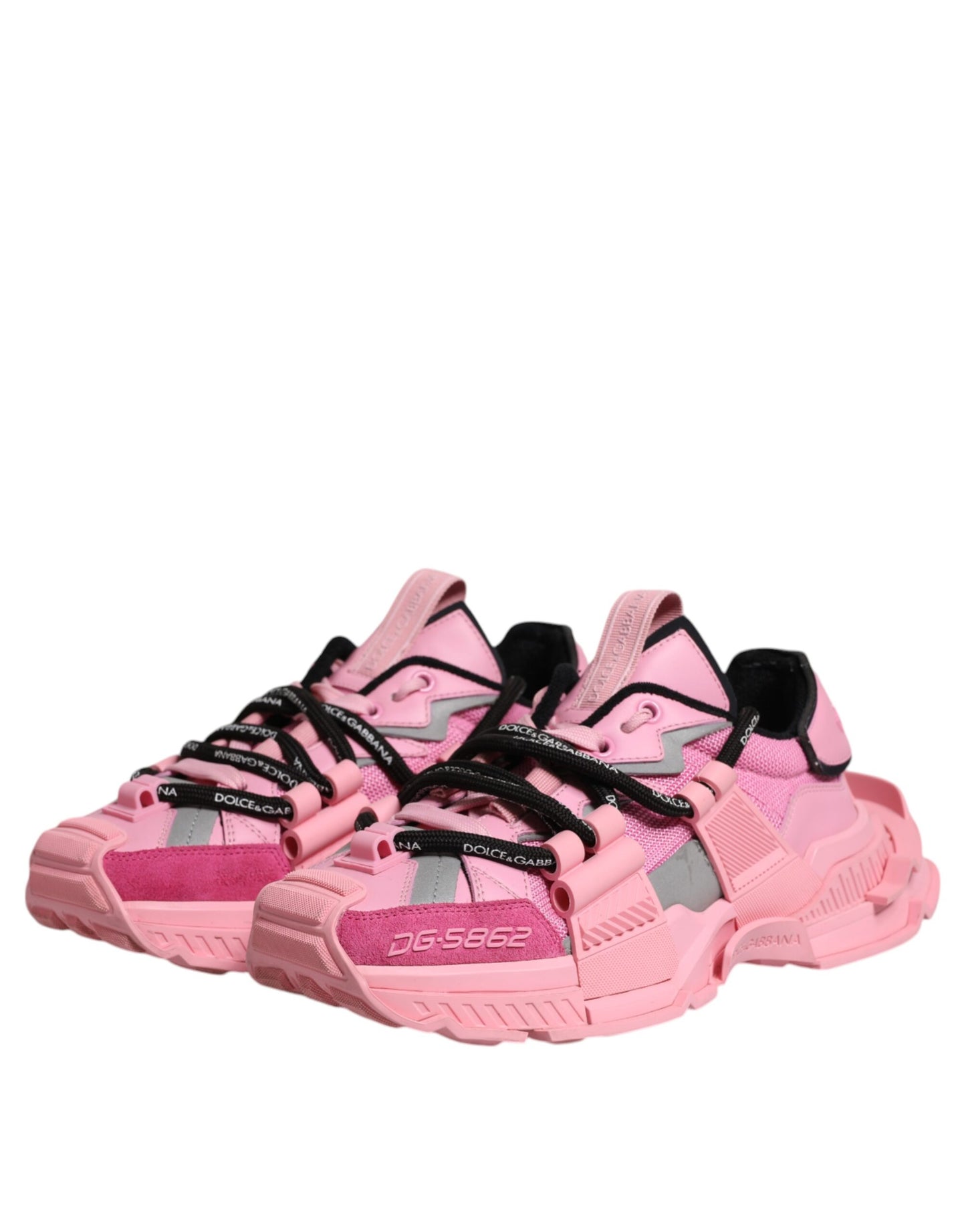 Dolce & Gabbana Pink Low Top Space Women Sneakers Shoes by Dolce & Gabbana