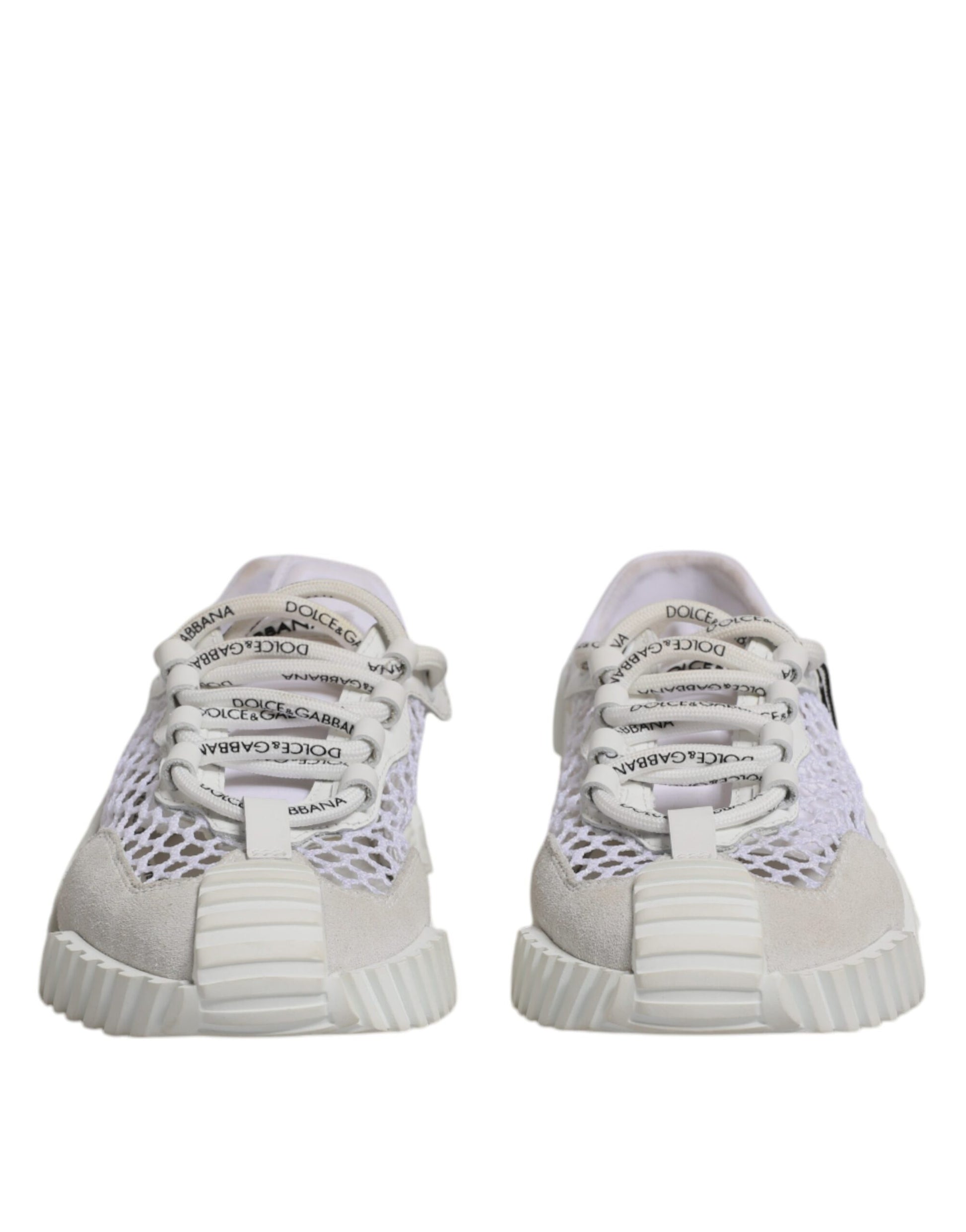 Dolce & Gabbana White Mesh NS1 Low Top Sports Sneaker Shoes by Dolce & Gabbana