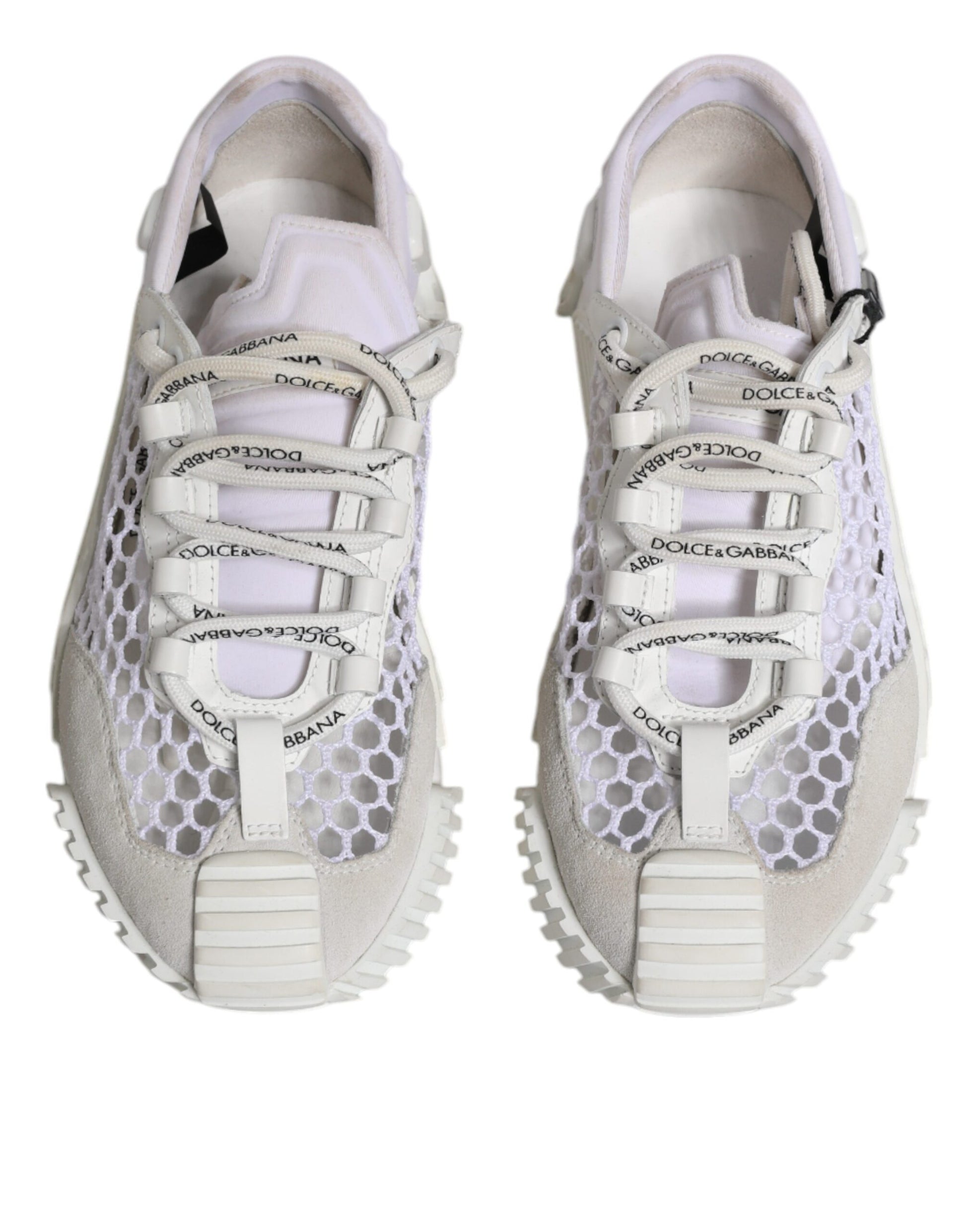Dolce & Gabbana White Mesh NS1 Low Top Sports Sneaker Shoes by Dolce & Gabbana