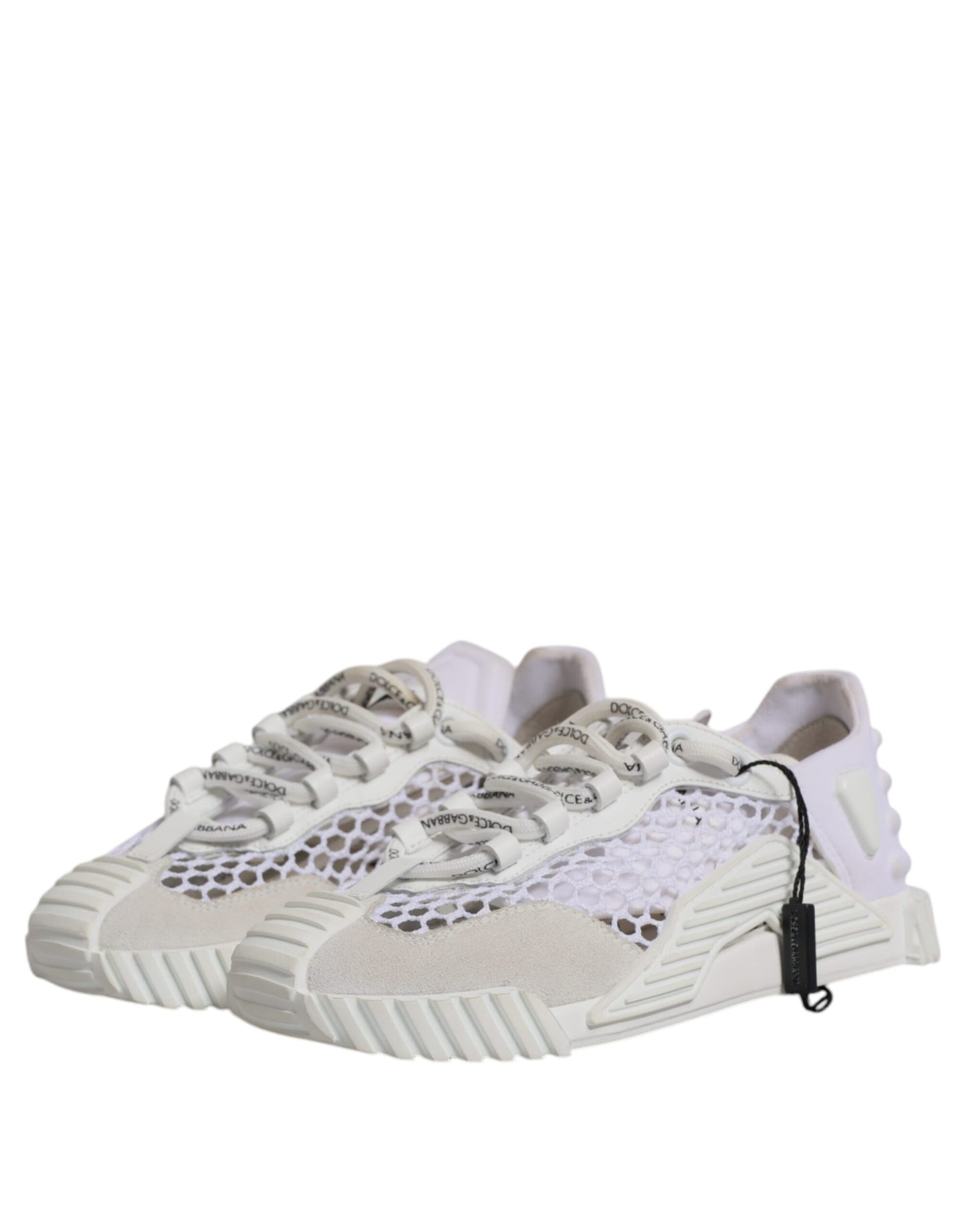 Dolce & Gabbana White Mesh NS1 Low Top Sports Sneaker Shoes by Dolce & Gabbana