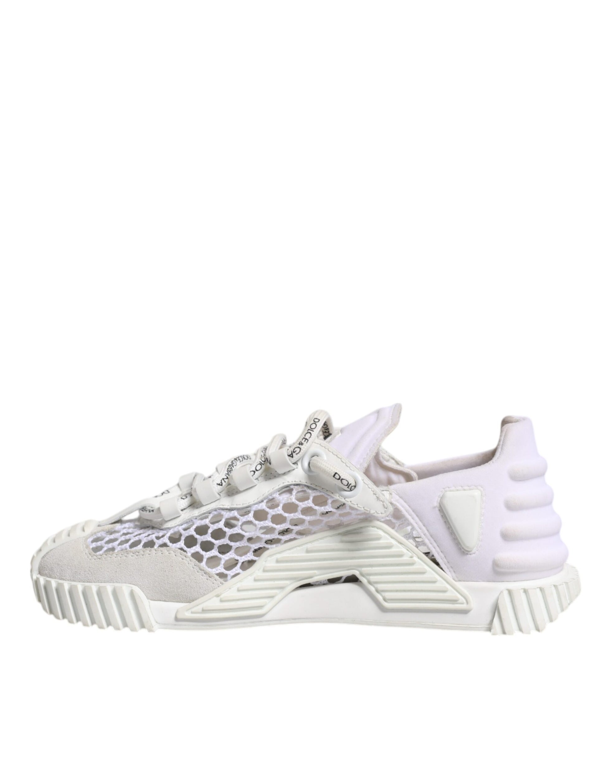 Dolce & Gabbana White Mesh NS1 Low Top Sports Sneaker Shoes by Dolce & Gabbana