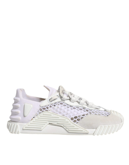 Dolce & Gabbana White Mesh NS1 Low Top Sports Sneaker Shoes by Dolce & Gabbana