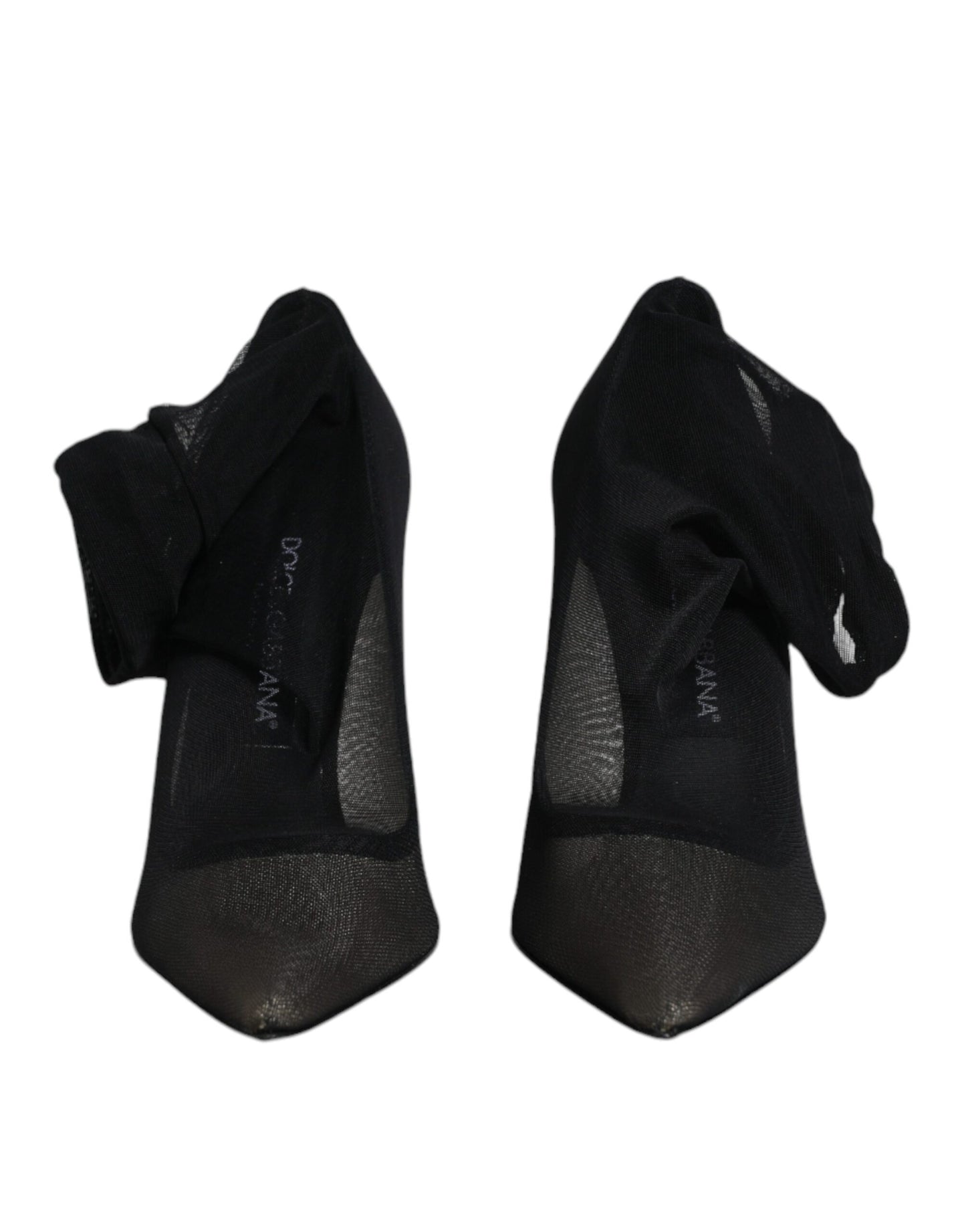 Dolce & Gabbana Black Viscose Mesh Sock Style Boots Shoes by Dolce & Gabbana