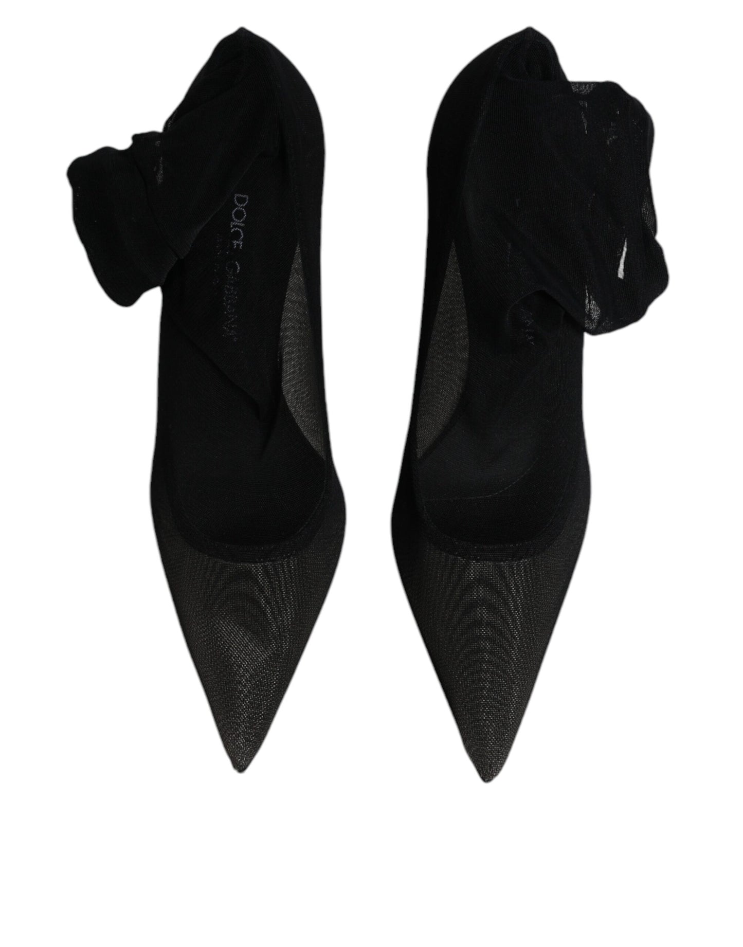 Dolce & Gabbana Black Viscose Mesh Sock Style Boots Shoes by Dolce & Gabbana