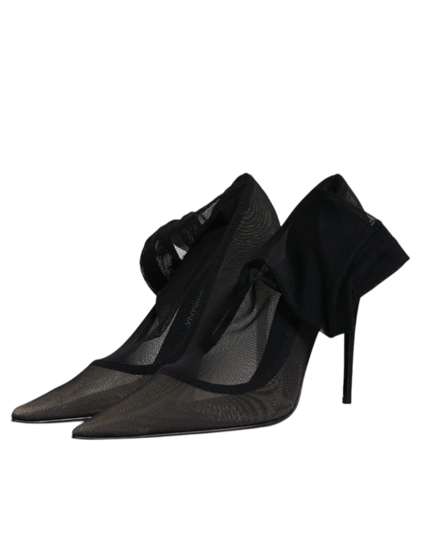 Dolce & Gabbana Black Viscose Mesh Sock Style Boots Shoes by Dolce & Gabbana