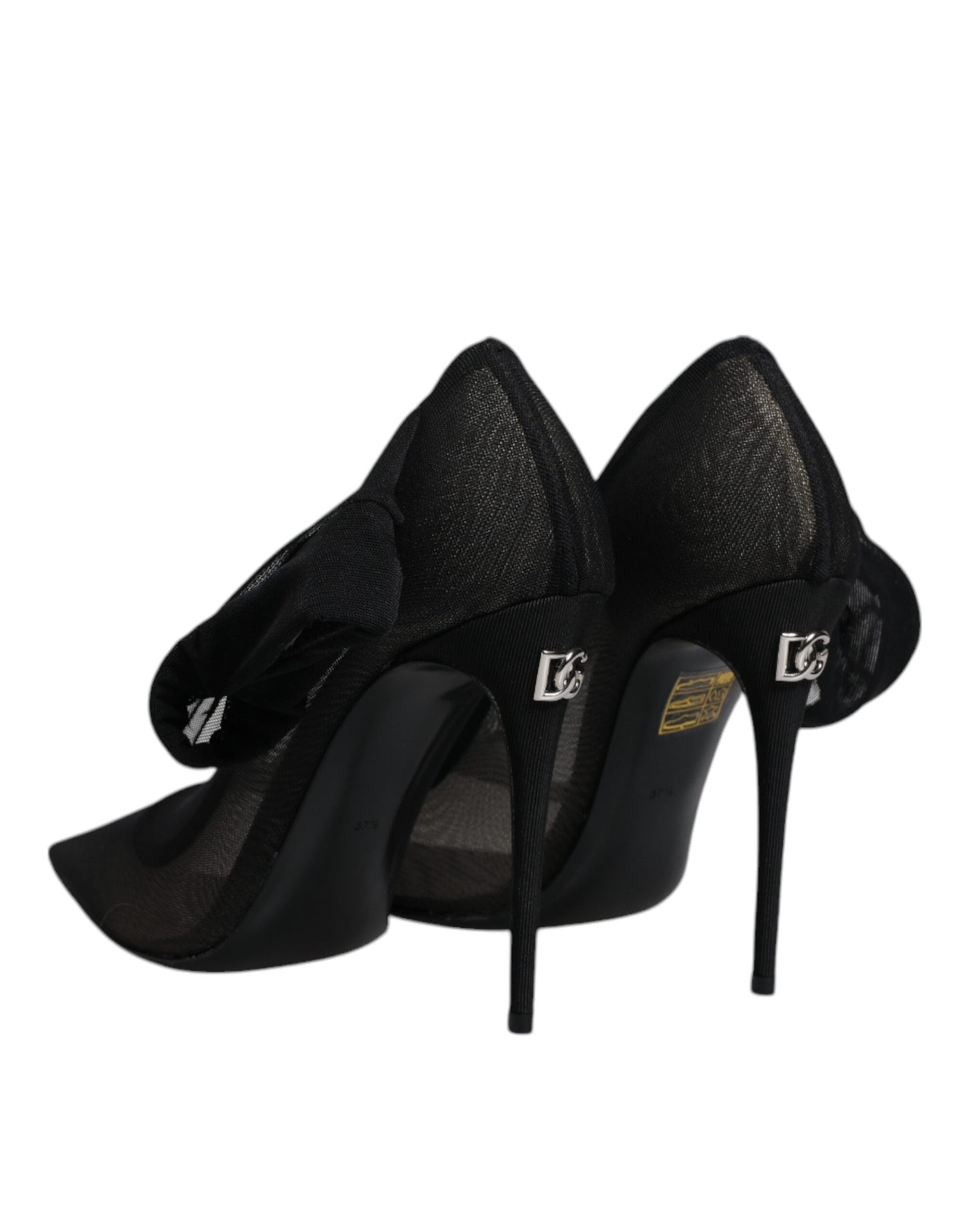 Dolce & Gabbana Black Viscose Mesh Sock Style Boots Shoes by Dolce & Gabbana