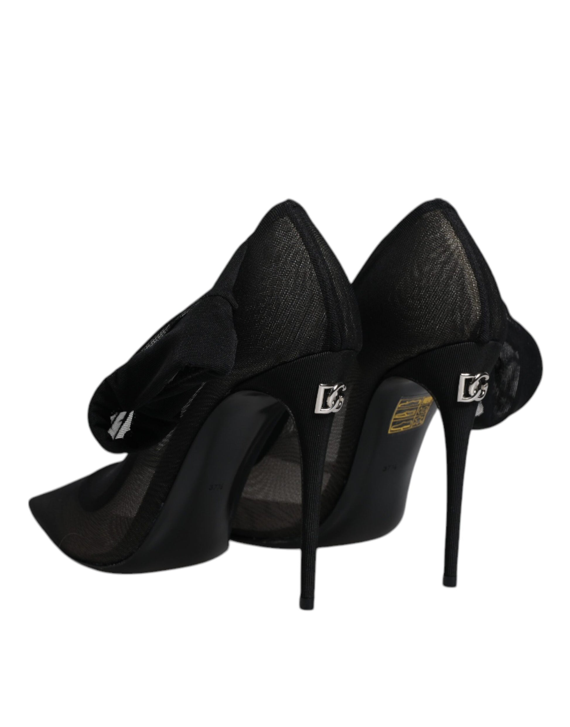 Dolce & Gabbana Black Viscose Mesh Sock Style Boots Shoes by Dolce & Gabbana