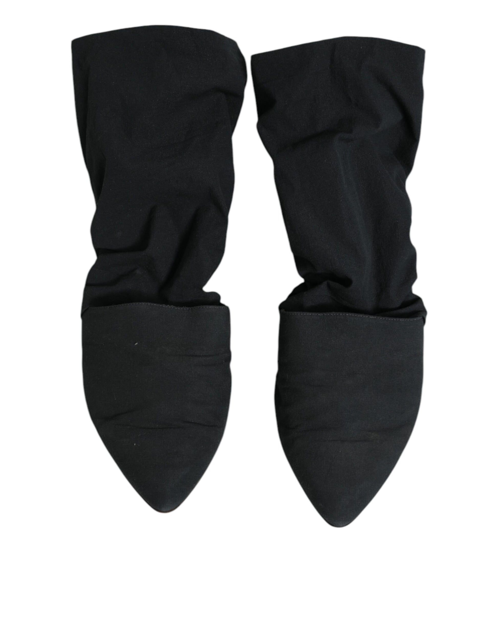 Dolce & Gabbana Green Cotton Sock Style Ankle Boots Shoes by Dolce & Gabbana